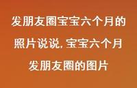 宝宝六个月发朋友圈的图片(100句)