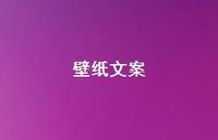 壁纸文案【100句精选短句合集】