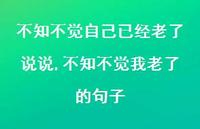 不知不觉我老了的句子(100句) 不知不觉我老了的句子(100句)