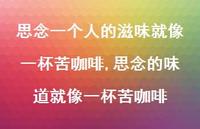 思念的味道就像一杯苦咖啡(100句) 思念的味道就像一杯苦咖啡(100句)