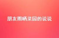 朋友圈晒菜园的说说【100句精选短句合集】