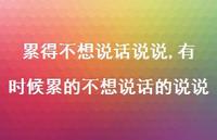 有时候累的不想说话的说说(100句) 有时候累的不想说话的说说(100句)