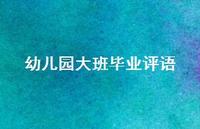 幼儿园大班毕业评语58句汇总