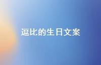 逗比的生日文案54句汇总