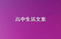 高中生活文案【100句精选短句合集】