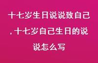 十七岁自己生日的说说怎么写【精选100句】