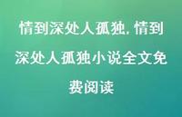 情到深处人孤独小说全文免费阅读【精品文案100句】 情到深处人孤独小说全文免费阅读【精品文案100句】