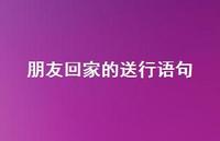 朋友回家的送行语句【100句精选短句合集】