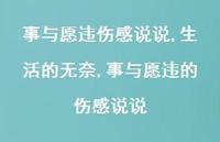 生活的无奈,事与愿违的伤感说说(100句) 生活的无奈,事与愿违的伤感说说(100句)