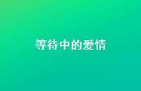 等待中的爱情57句汇总