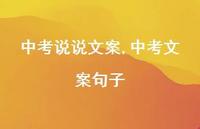 中考文案句子(100句)