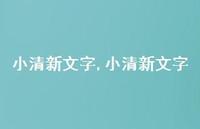 小清新文字【100句文案精选】