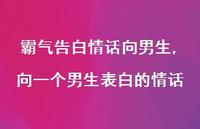 向一个男生表白的情话(100句) 向一个男生表白的情话(100句)