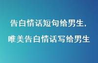 唯美告白情话写给男生(100句)