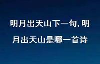 明月出天山是哪一首诗【精品文案100句】 明月出天山是哪一首诗【精品文案100句】