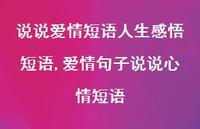 爱情句子说说心情短语【100句文案】