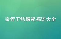 亲侄子结婚祝福语大全合集75句精选