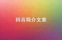 抖音简介文案【100句精选短句合集】