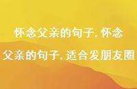 怀念父亲的句子,适合发朋友圈【100句文案精选】