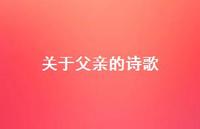 关于父亲的诗歌37句汇总