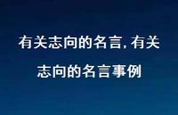 有关志向的名言事例【精品文案100句】
