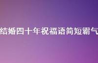 结婚四十年祝福语简短霸气合集73句精选