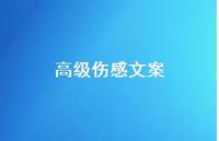 高级伤感文案【100句精选短句合集】