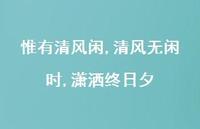 清风无闲时,潇洒终日夕【100句文案精选】 清风无闲时,潇洒终日夕【100句文案精选】