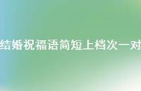 结婚祝福语简短上档次一对合集56句精选