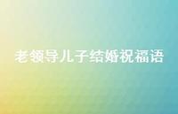 老领导儿子结婚祝福语合集74句精选
