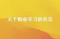 关于勤奋学习的名言69句汇总