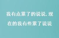 现在的我有些累了说说(100句)