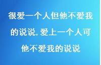 爱上一个人可他不爱我的说说(100句) 爱上一个人可他不爱我的说说(100句)