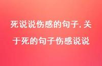 关于死的句子伤感说说【100句文案】 关于死的句子伤感说说【100句文案】