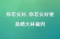 你若安好便是晴天林徽因【精品文案100句】 你若安好便是晴天林徽因【精品文案100句】