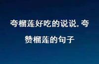 夸赞榴莲的句子(100句)