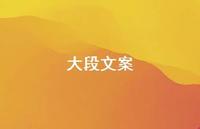 大段文案【100句精选短句合集】