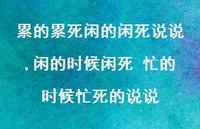 闲的时候闲死 忙的时候忙死的说说【100句文案】 闲的时候闲死 忙的时候忙死的说说【100句文案】