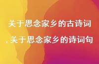 关于思念家乡的诗词句【精品文案100句】