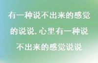 心里有一种说不出来的感觉说说(100句) 心里有一种说不出来的感觉说说(100句)