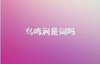 鸟鸣涧是词吗(精选47句) 鸟鸣涧是词吗(精选47句)
