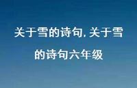 关于雪的诗句六年级【精品文案100句】