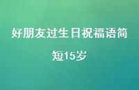 好朋友过生日祝福语简短15岁合集64句精选