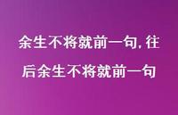 往后余生不将就前一句(100句) 往后余生不将就前一句(100句)