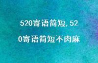 520寄语简短不肉麻【精品文案100句】 520寄语简短不肉麻【精品文案100句】