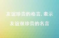 表示友谊很珍贵的名言【精品文案100句】