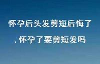 怀孕了要剪短发吗(100句) 怀孕了要剪短发吗(100句)
