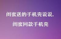闺蜜同款手机壳【精选100句】