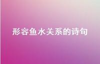 形容鱼水关系的诗句(精选62句)