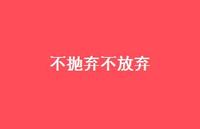 不抛弃不放弃69句汇总